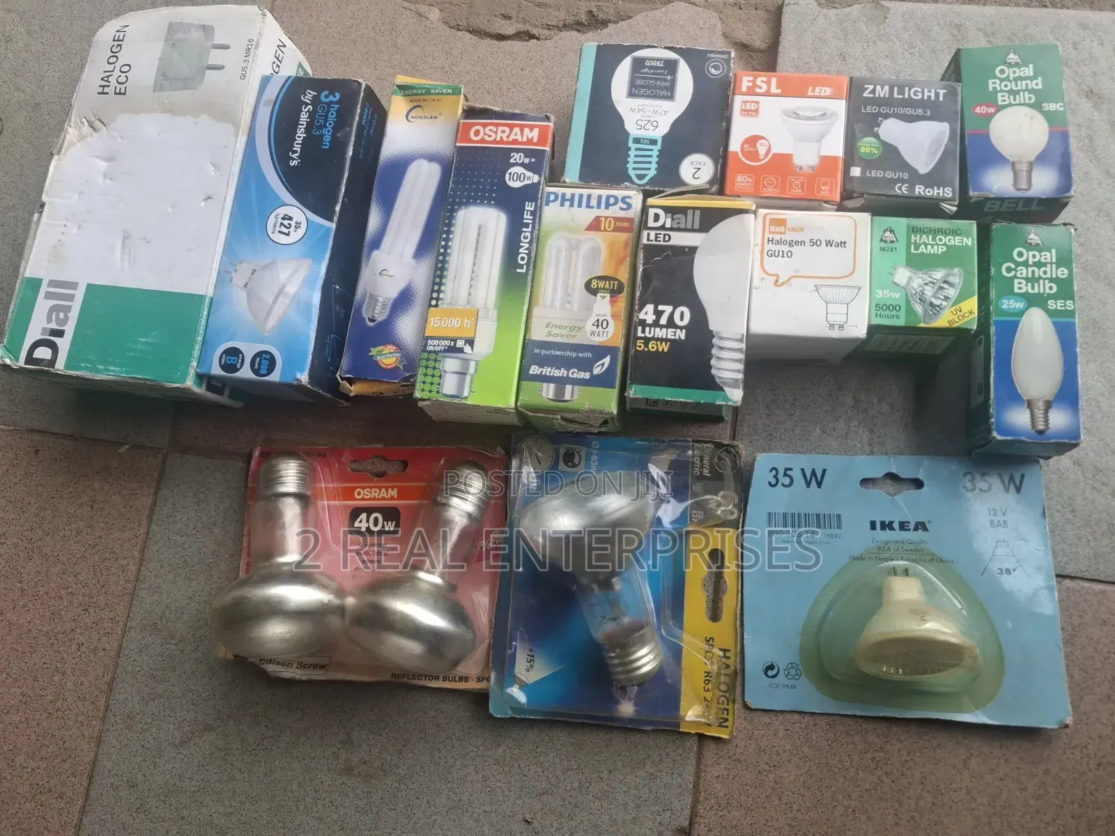 Assorted UK Import Light Bulb Job Lot (14 Items: LED, Halogen CFL)