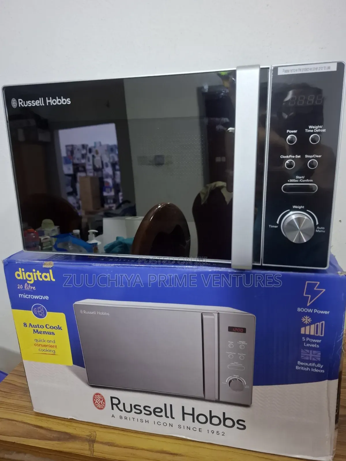 20.l Compact Digital Black/Silver Microwave From Uk 