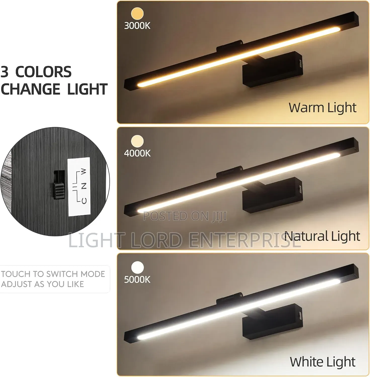 Photo Frame Mirror Wall Light 3colors