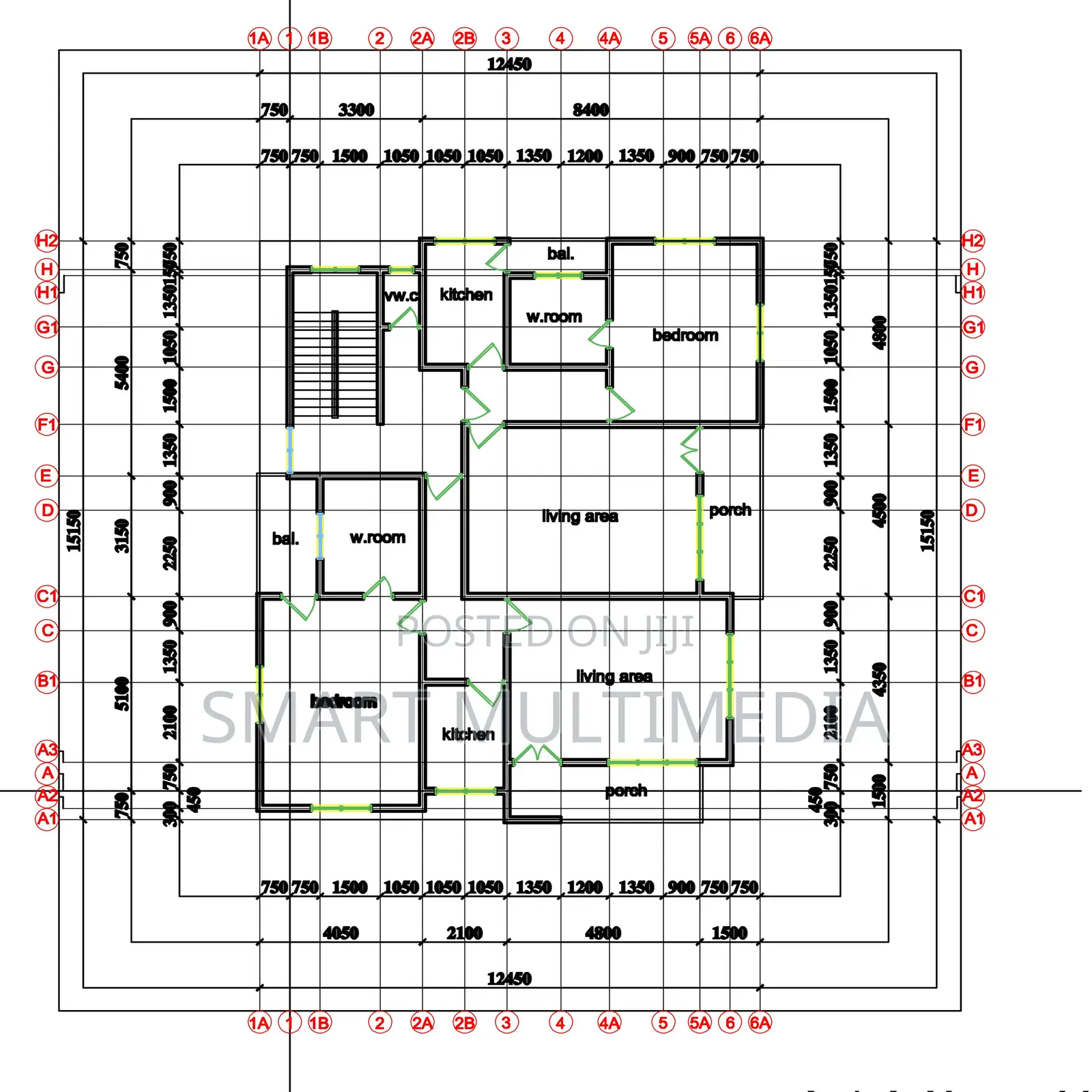 Architectural Drawing for a Storey Building