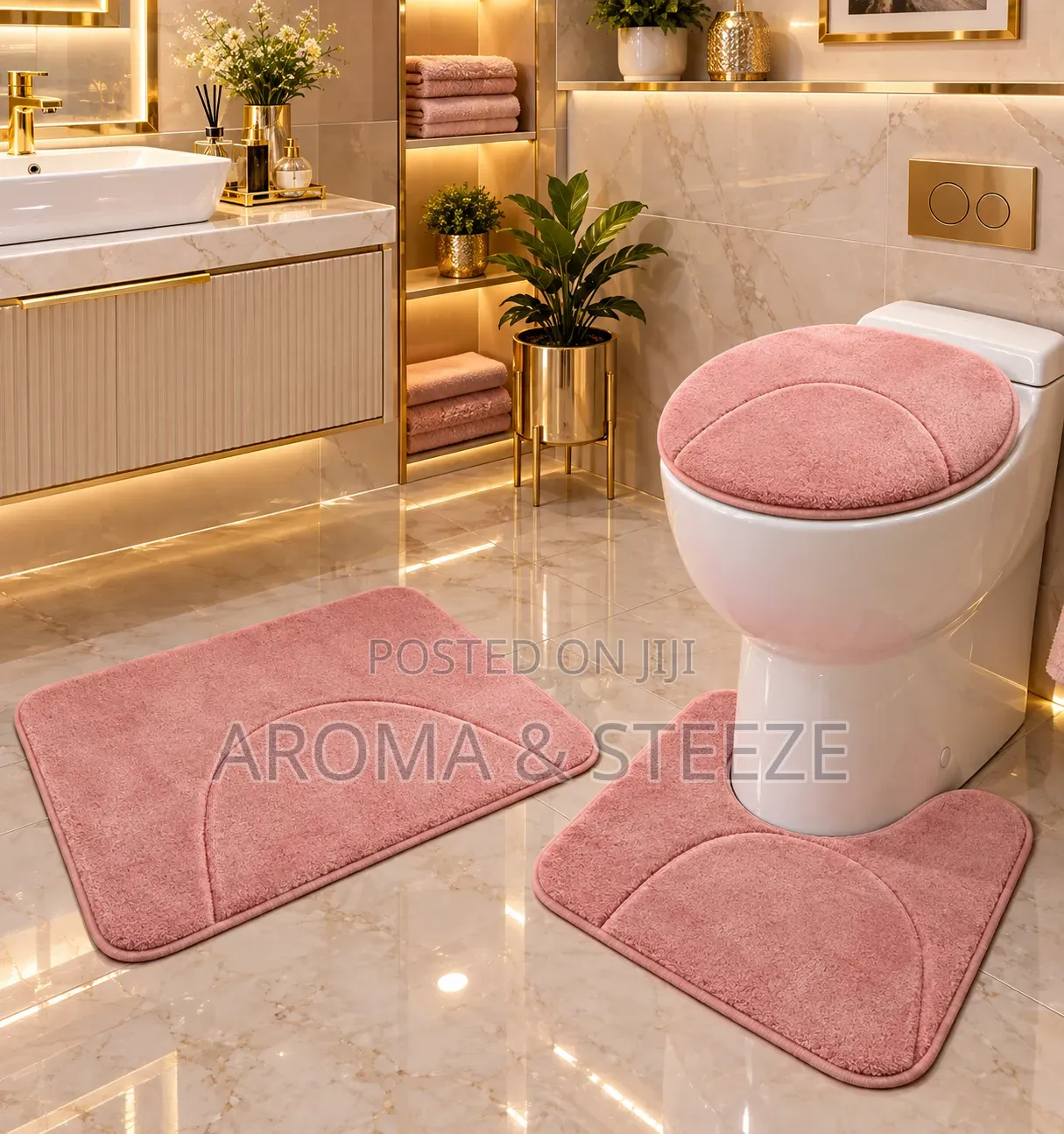 3 in 1 Bathroom Mat Set