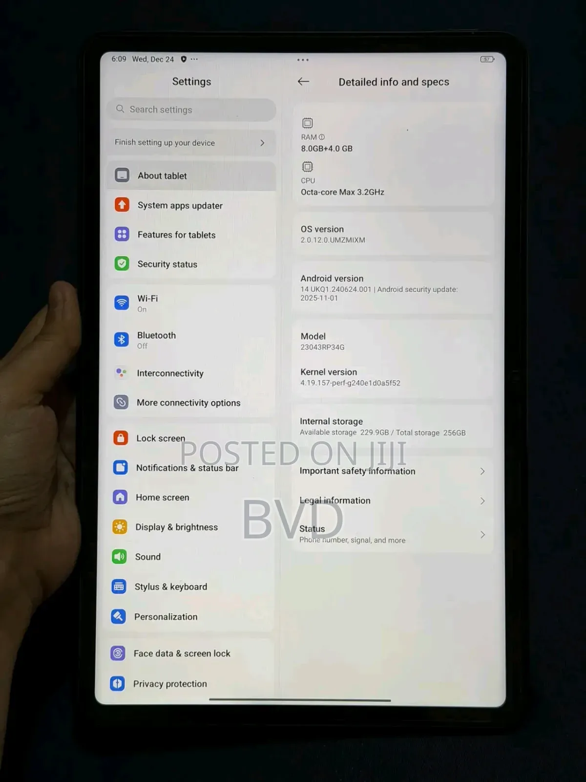 Xiaomi Pad 6 256 GB Black