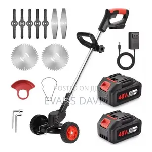 Rechargeable Weed Mower or Lawn Cutter Full Set WTH Two 48V Batteries