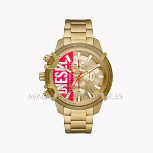 Diesel Griffed Gold Tone Watch 45mm Case Size
