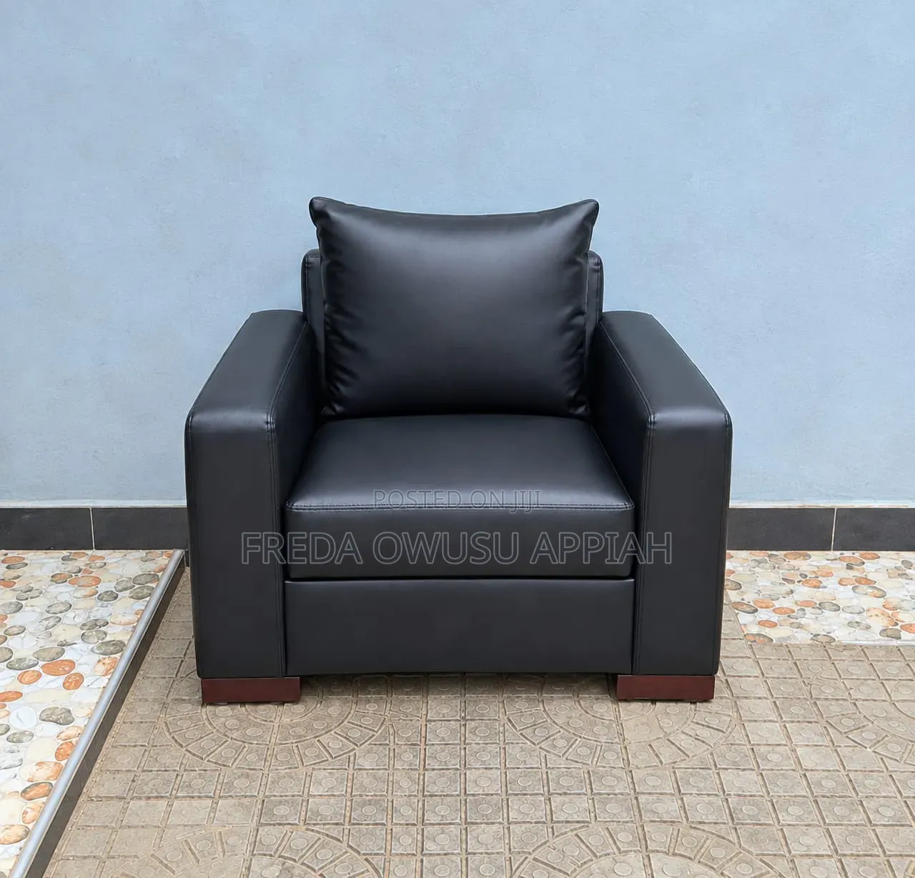Leather (Foam) Family Set Sofa