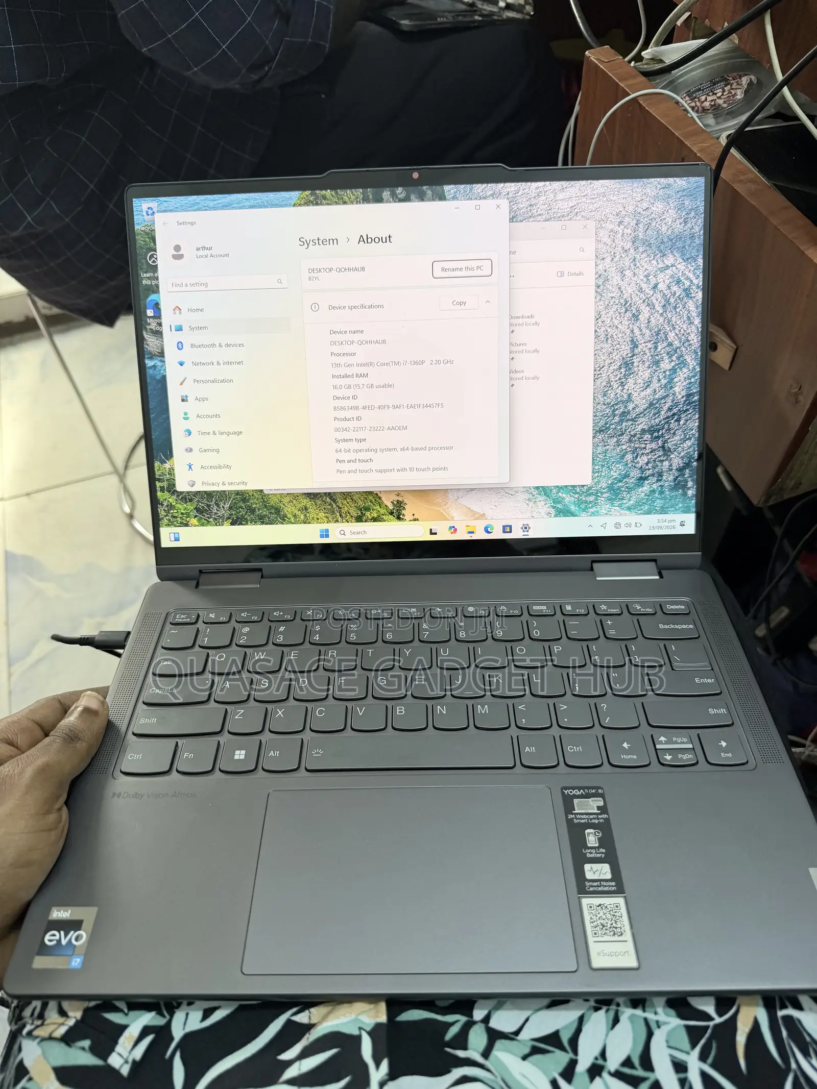 Laptop Lenovo ThinkPad X1 Yoga 16GB Intel Core i7 SSD 512GB