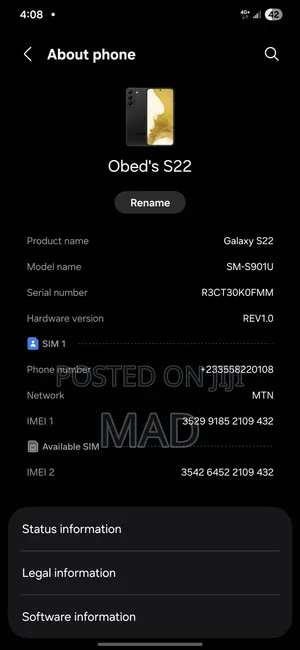Samsung Galaxy S22 5G 256 GB Black