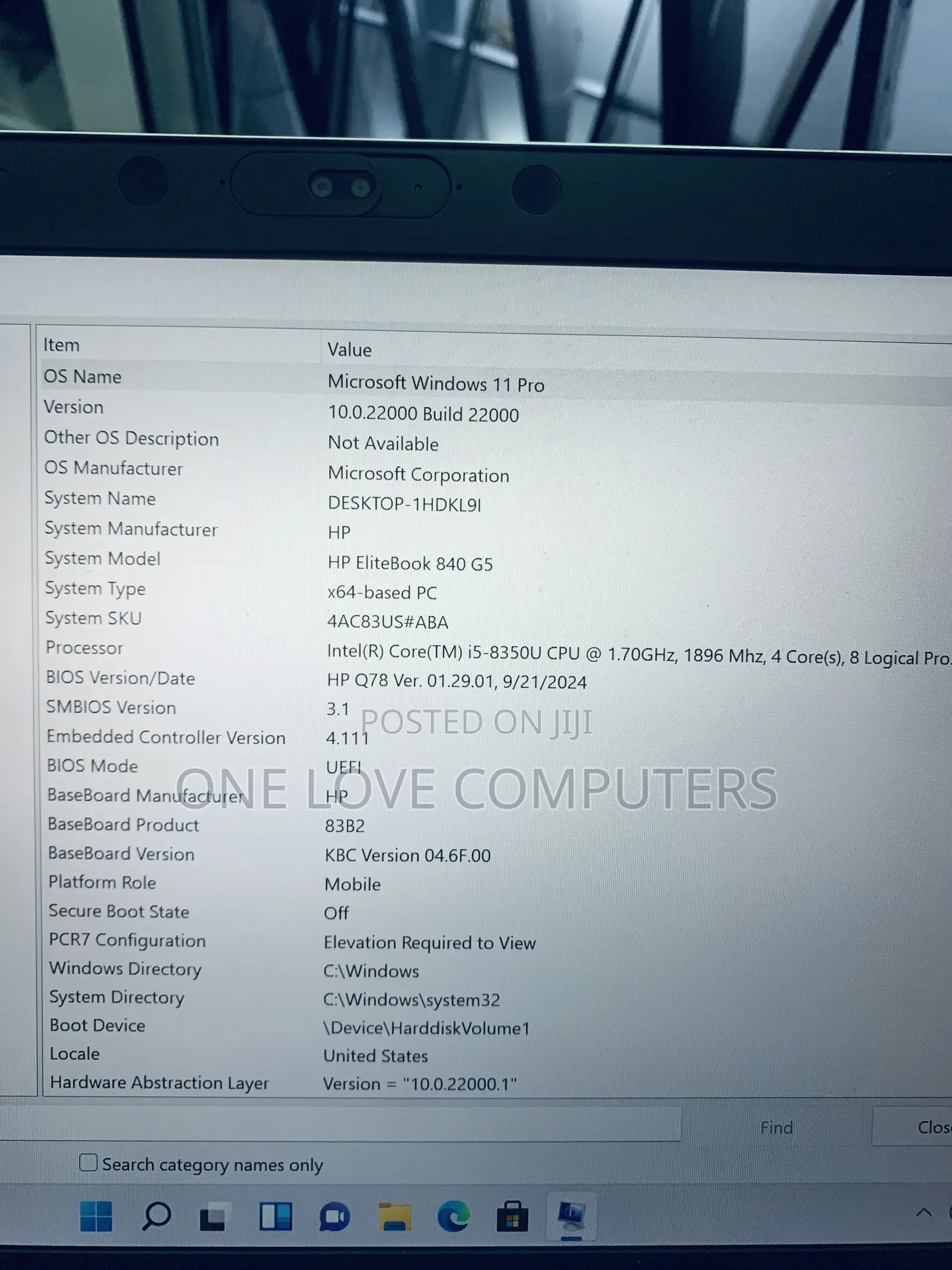 Laptop HP EliteBook 840 G5 8GB Intel Core i5 SSD 256GB