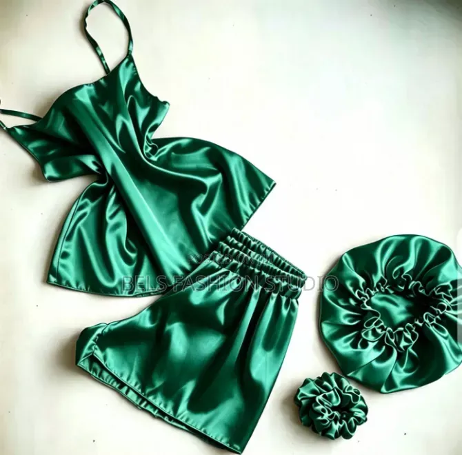 4-in-1 Silk Satin Nightwear Pajama Set