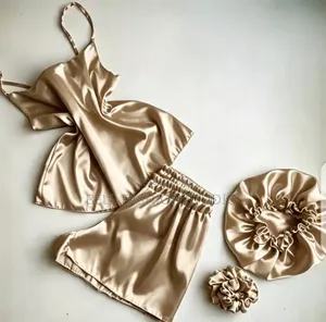 4-in-1 Silk Satin Nightwear Pajama Set