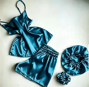 4-in-1 Silk Satin Nightwear Pajama Set