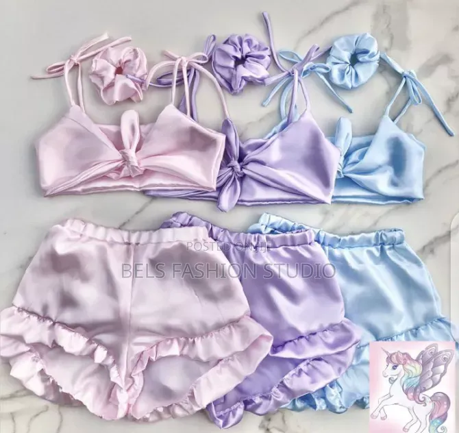 4-in-1 Silk Satin Nightwear Pajama Set