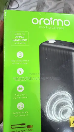 Oraimo PowerNova 30,000mAh Type C Fast Charging