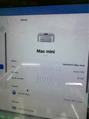 Desktop Computer Apple Mac Mini M4 16GB Apple M4 SSD 256GB