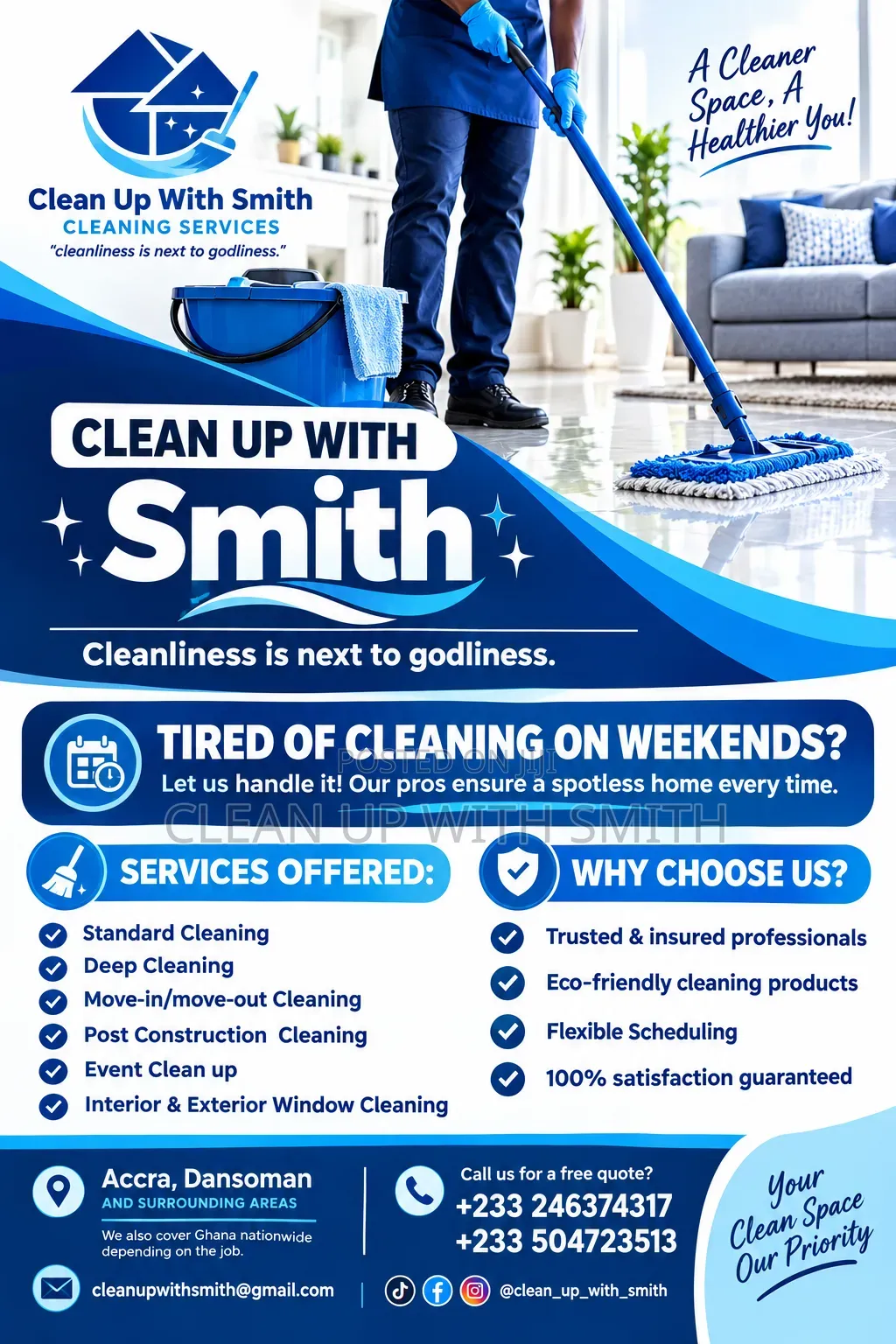 Clean Up With Smith | Cleaning Services