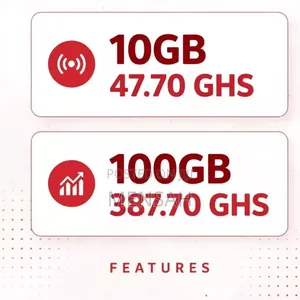 Telecel Data 10GB 47.70GHS 100GB Instant Delivery