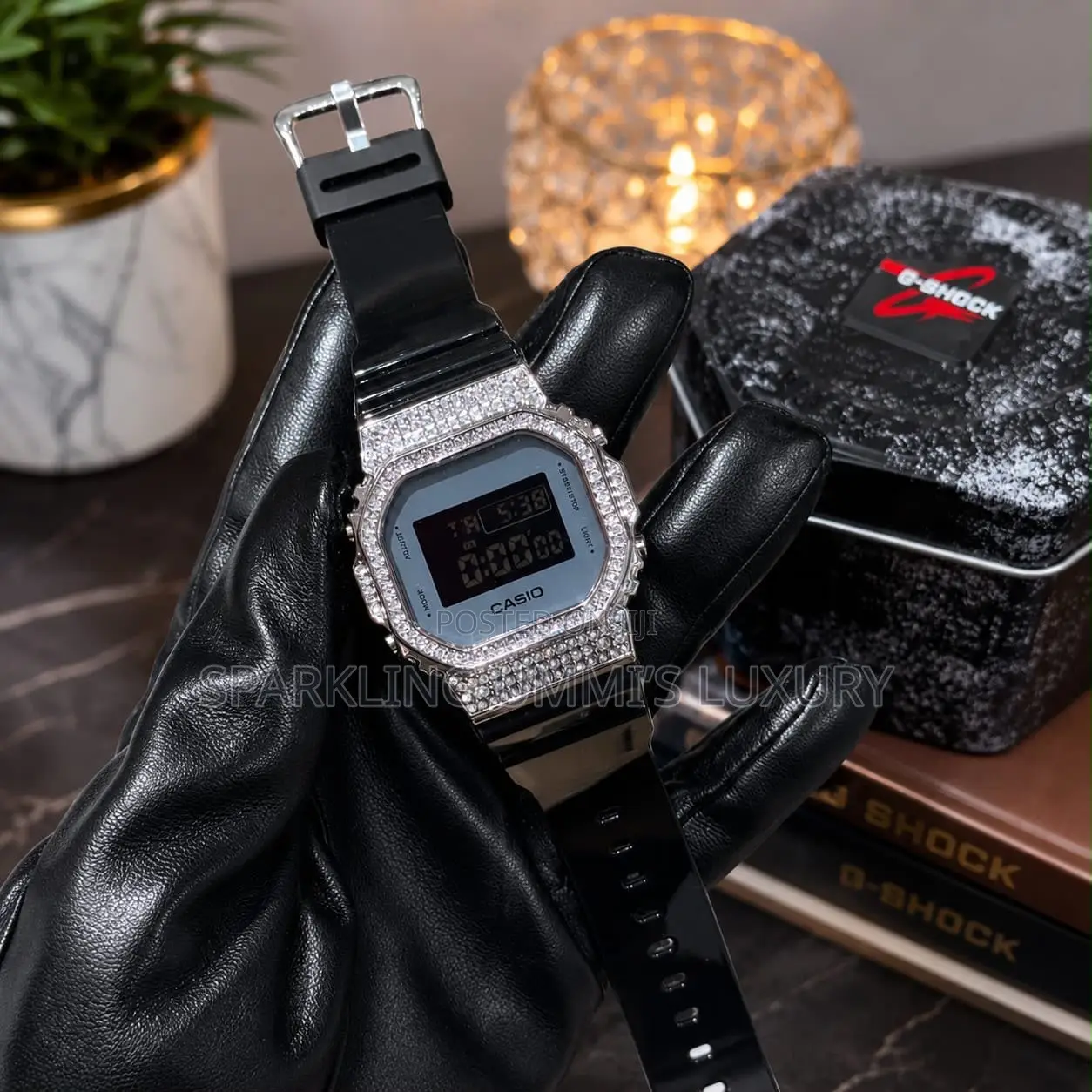 Quality Casio Digital Crystal Embellished Watch