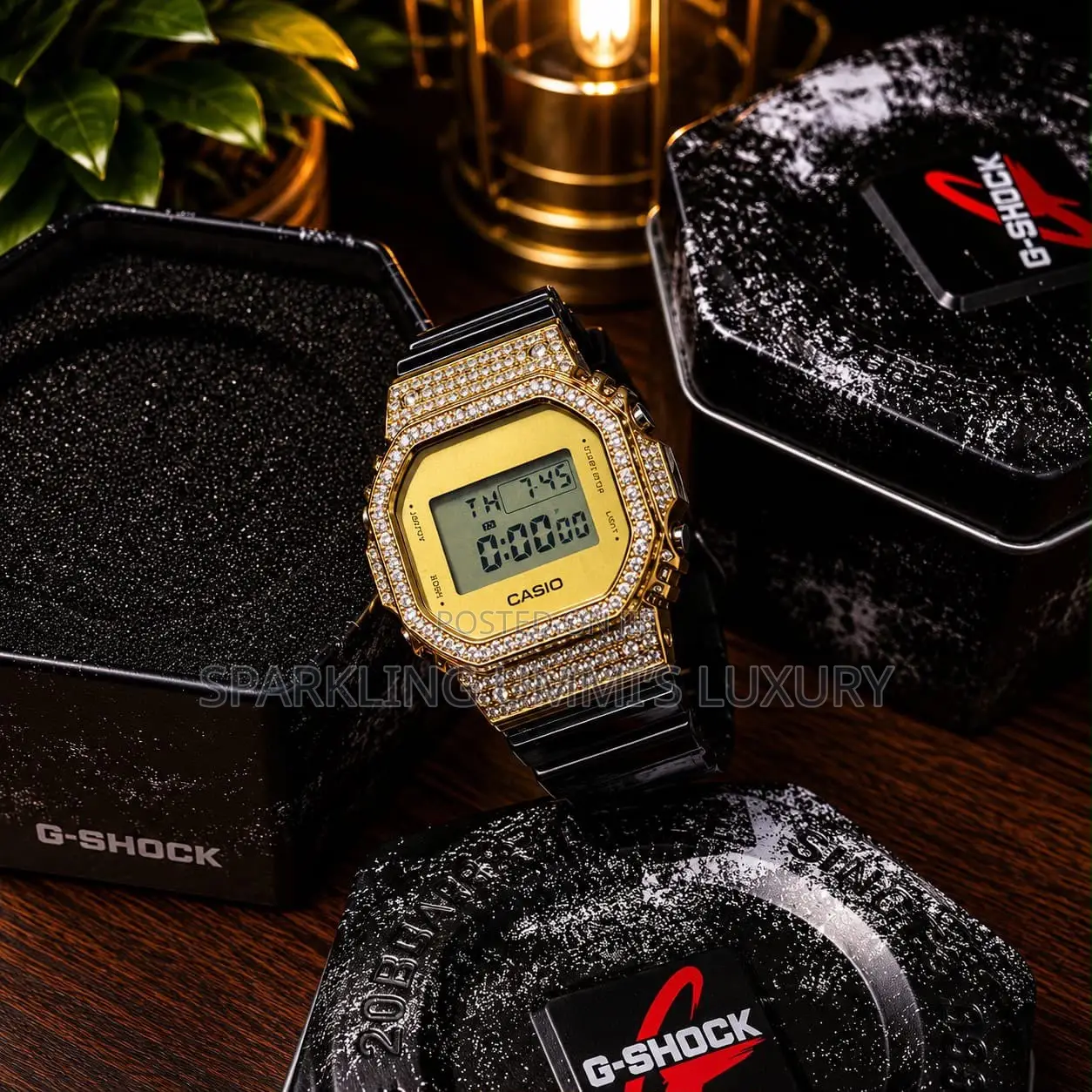 Quality Casio Digital Crystal Embellished Watch