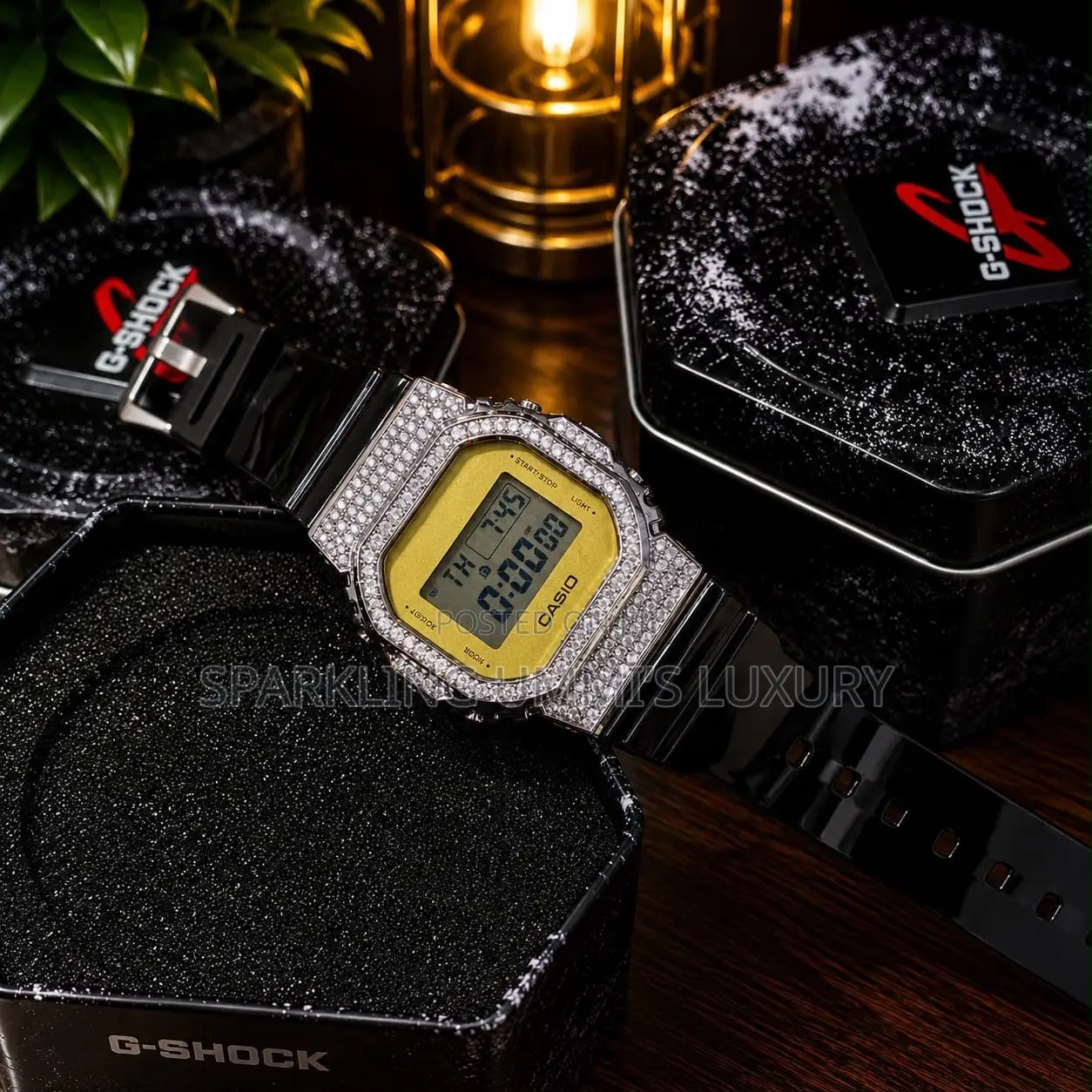 Quality Casio Digital Crystal Embellished Watch