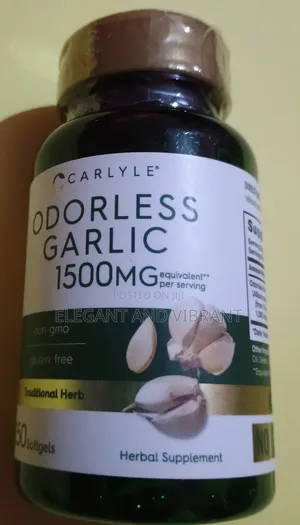 Odorless Garlic 1500mg Herbal Extract Cardiovascular Support Sup
