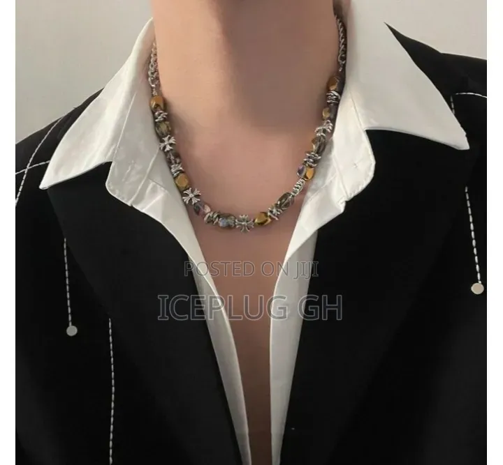 Beaded Cross Pendant Necklace