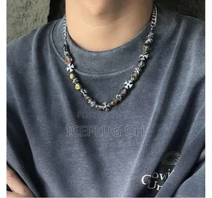 Beaded Cross Pendant Necklace