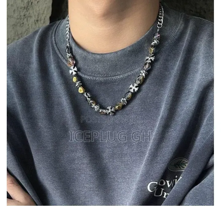Beaded Cross Pendant Necklace