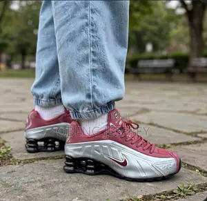 Original Nike Shox R4 Wine/Metallic Silver