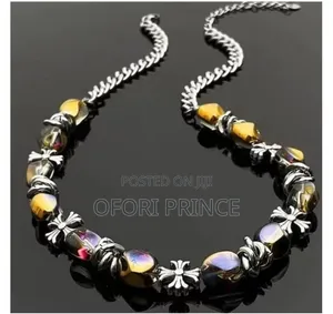 Beaded Cross Pendant Necklace