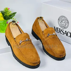 VERSACE Penny Loafers