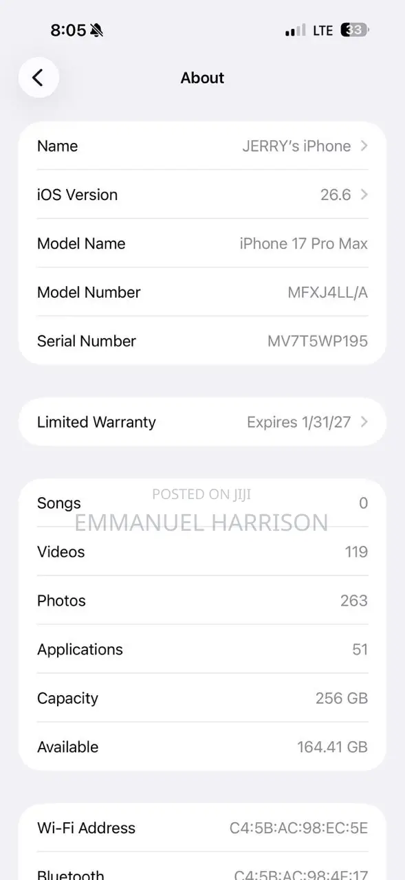 Apple iPhone 17 Pro Max 256 GB Blue