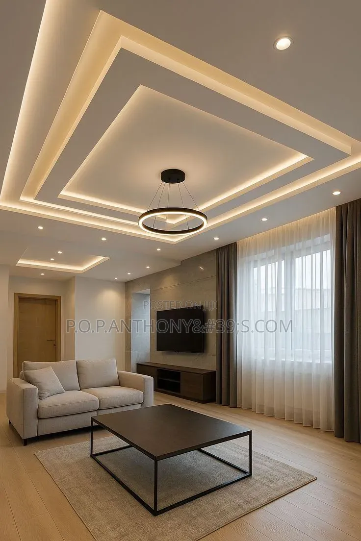 P.O.P Ceiling Design, TV Stand, Hall Design, Cooping