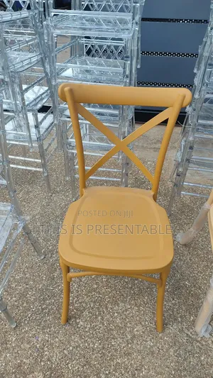 Acrylic / Crystal / Ghost Chairs and Cross-Back Chairs Are for Sale