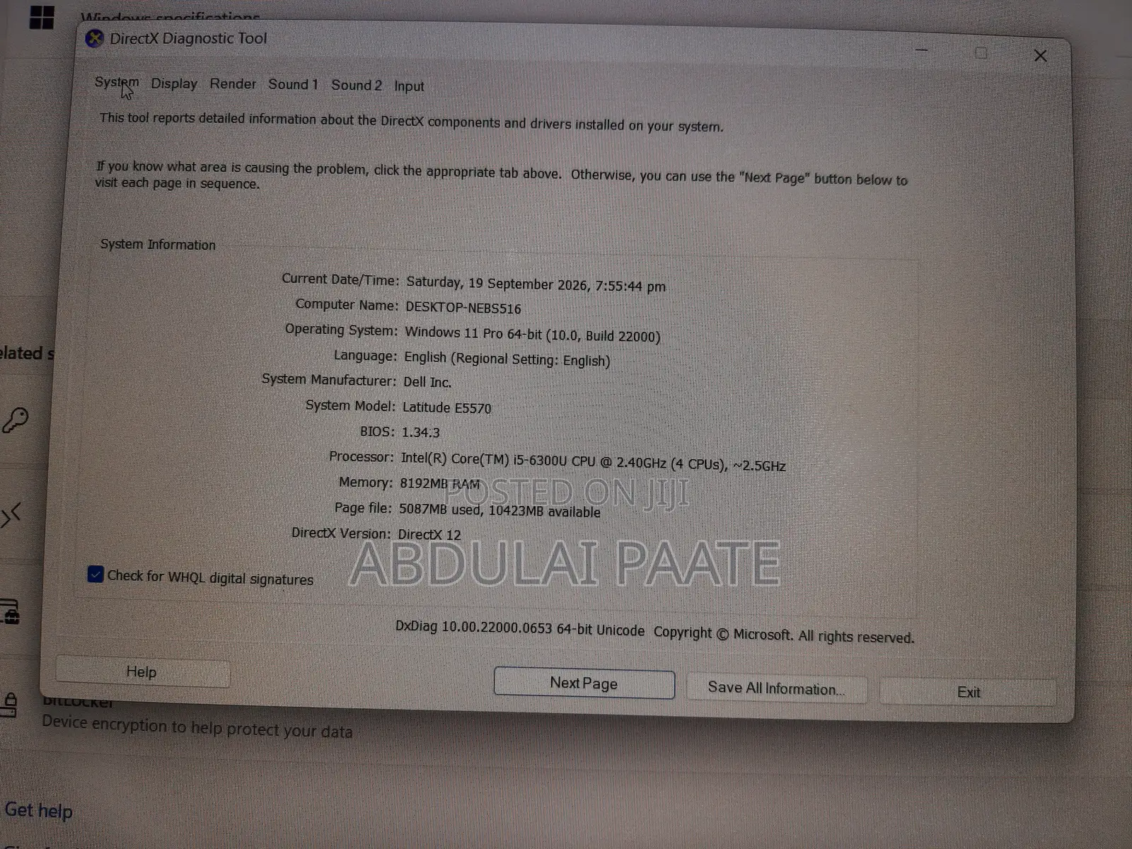 Laptop Dell Latitude E5570 16GB Intel Core i5 SSHD (Hybrid) 256GB