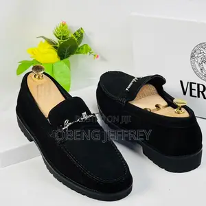 Original Versace Suede Loafer Black