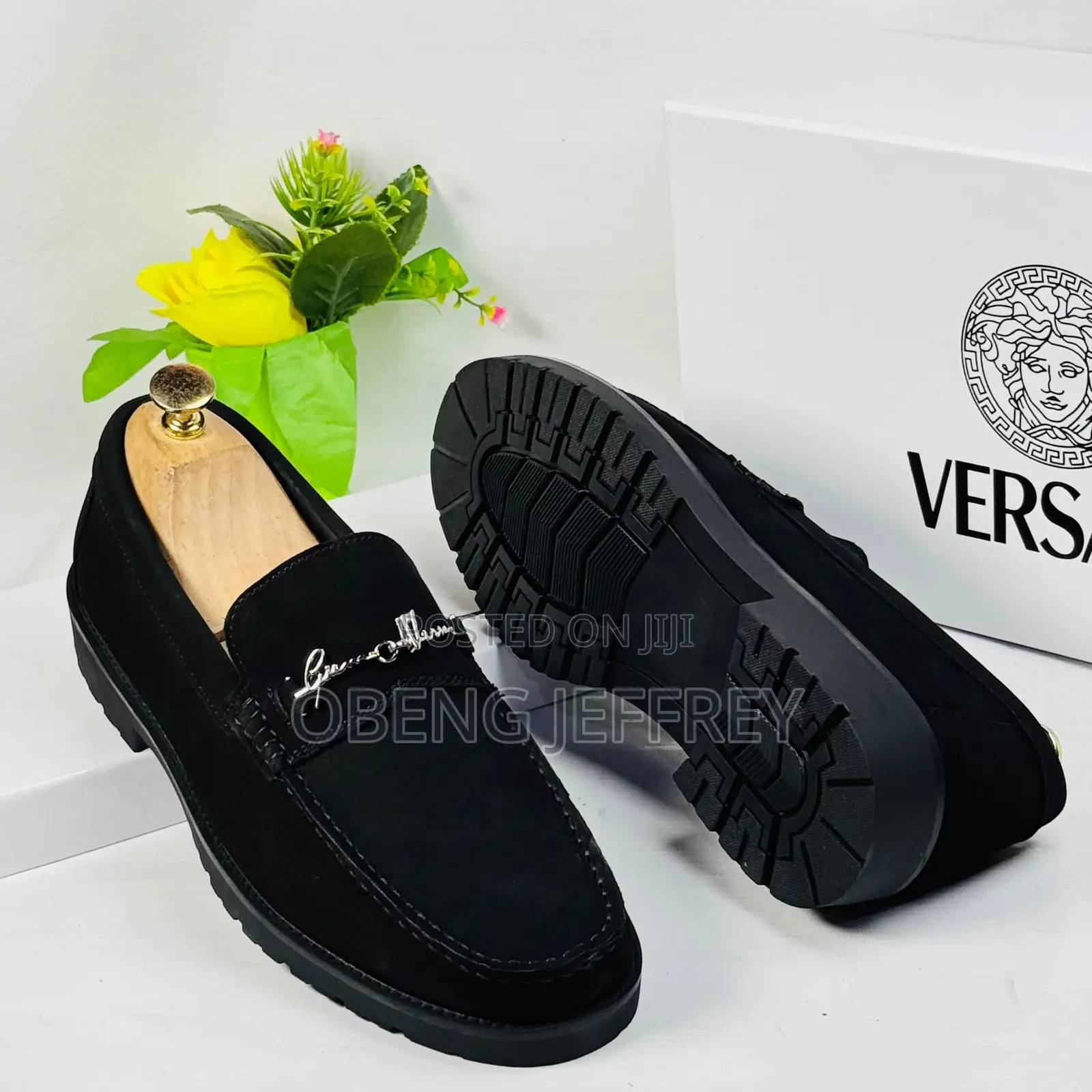 Original Versace Suede Loafer Black