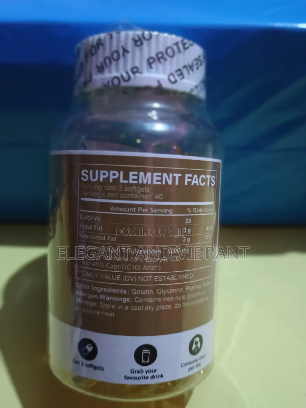 MCT Oil Softgels - High Strength Supplement - 100% Coconut Oil