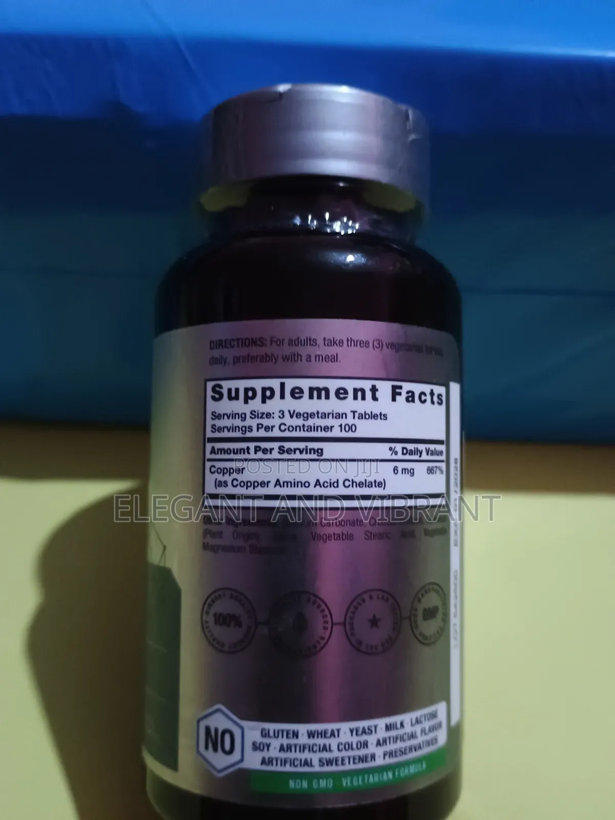 Chelated Copper Supplement 6mg | 300 Tablets