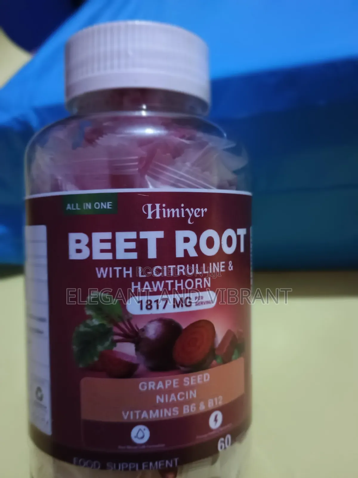 Himiyer Beet Root Gummies With L-Catrilline,Niacin and Hawthorn Berry