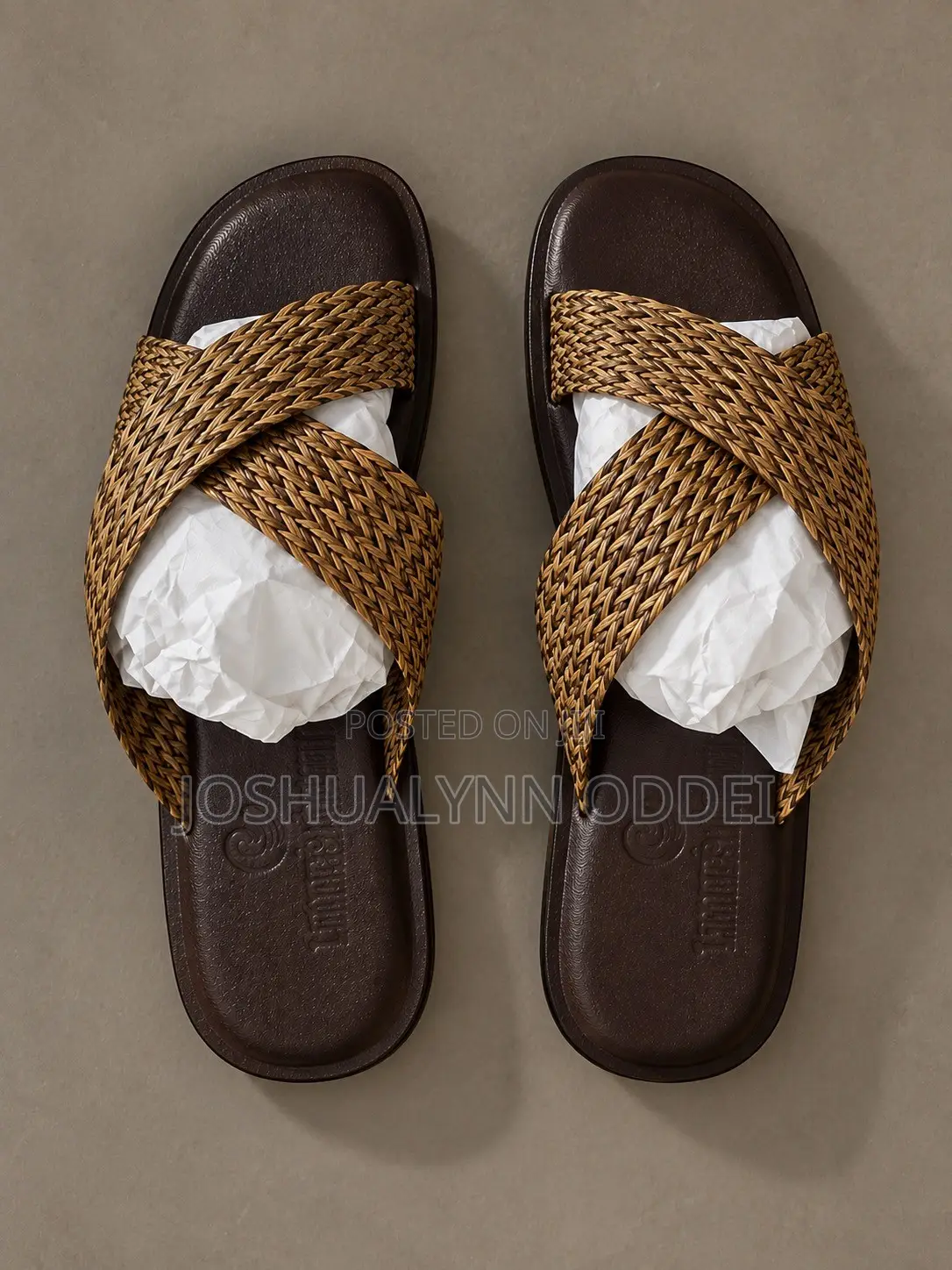 Special Basket Weave Cross Sandals for Men