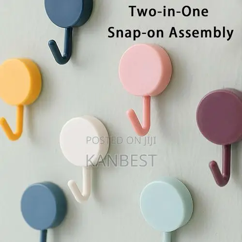 Heavy Duty Self Adhesive Hooks Transparent Waterproof Sticky Hooks