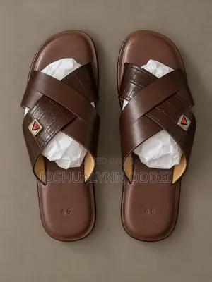 Beautiful Light Brown Cross Sandals for Men .