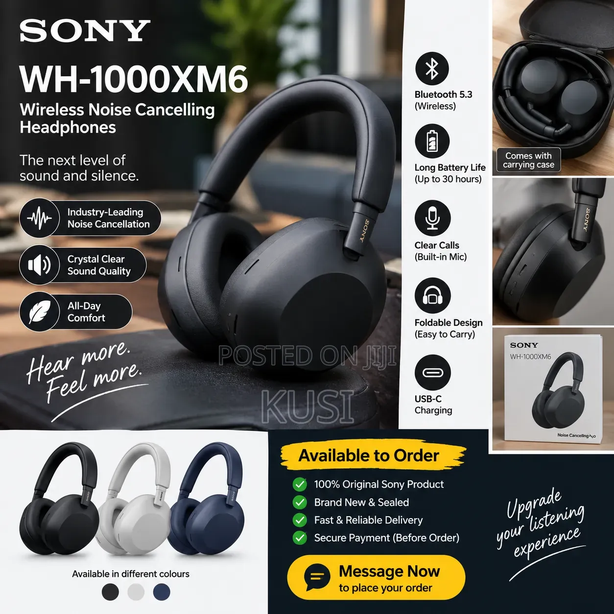 SONY WH-1000XMH6 Wireless Noise Canceling Headphones