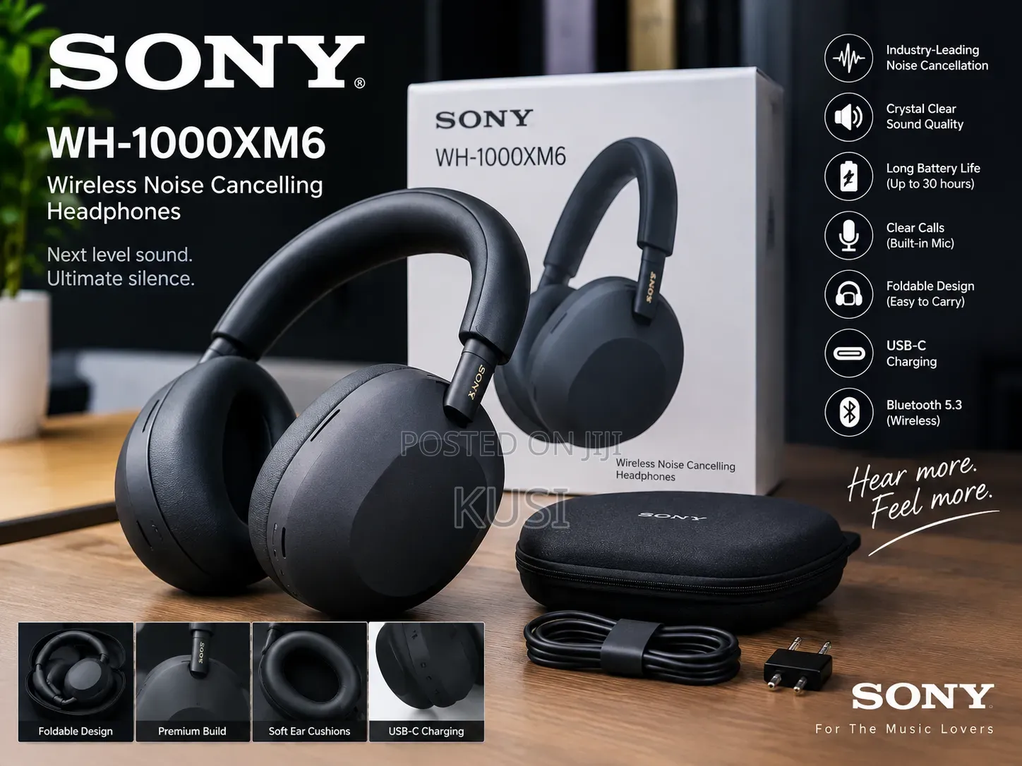 SONY WH-1000XMH6 Wireless Noise Canceling Headphones