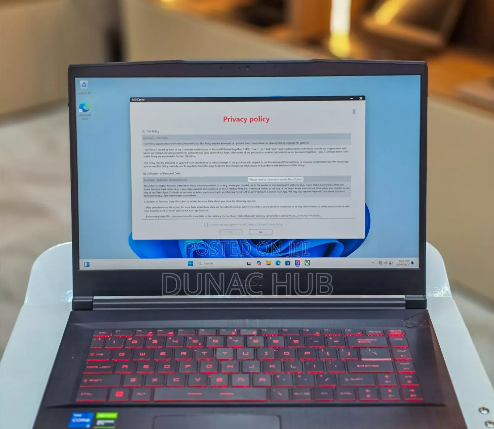 Laptop MSI GF75 Thin 8GB Intel Core i5 SSD 256GB