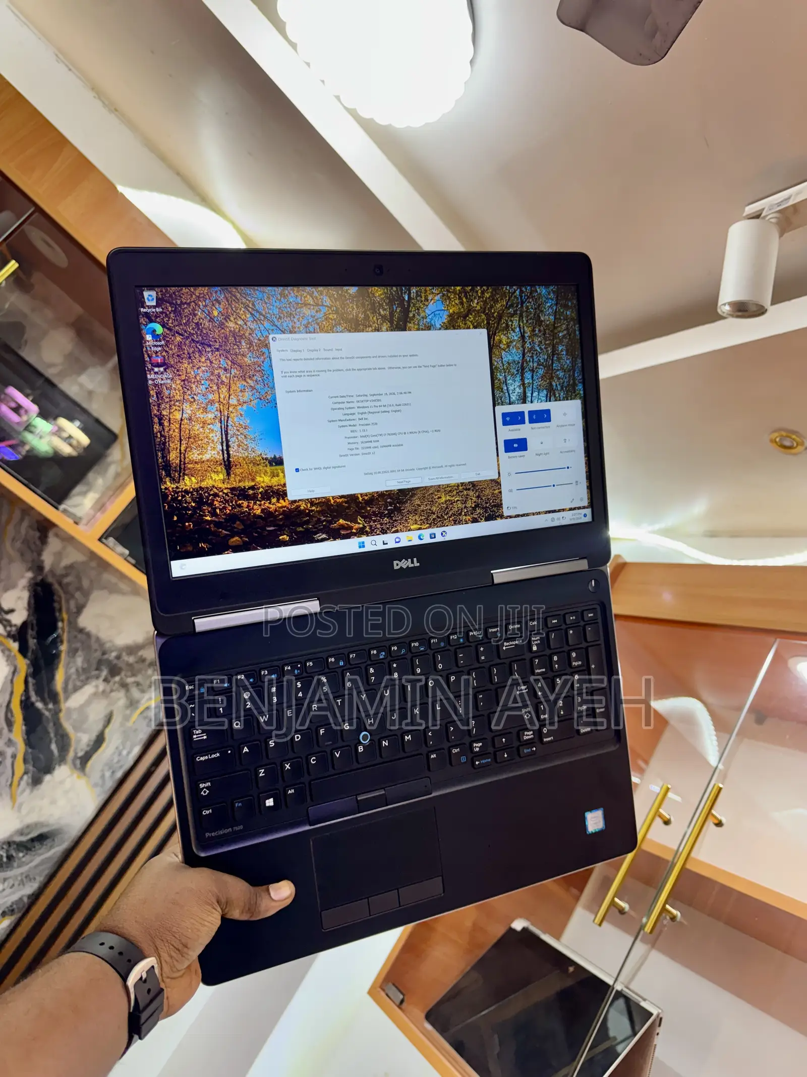 Laptop Dell Precision 7520 16GB Intel Core i7 SSD 256GB