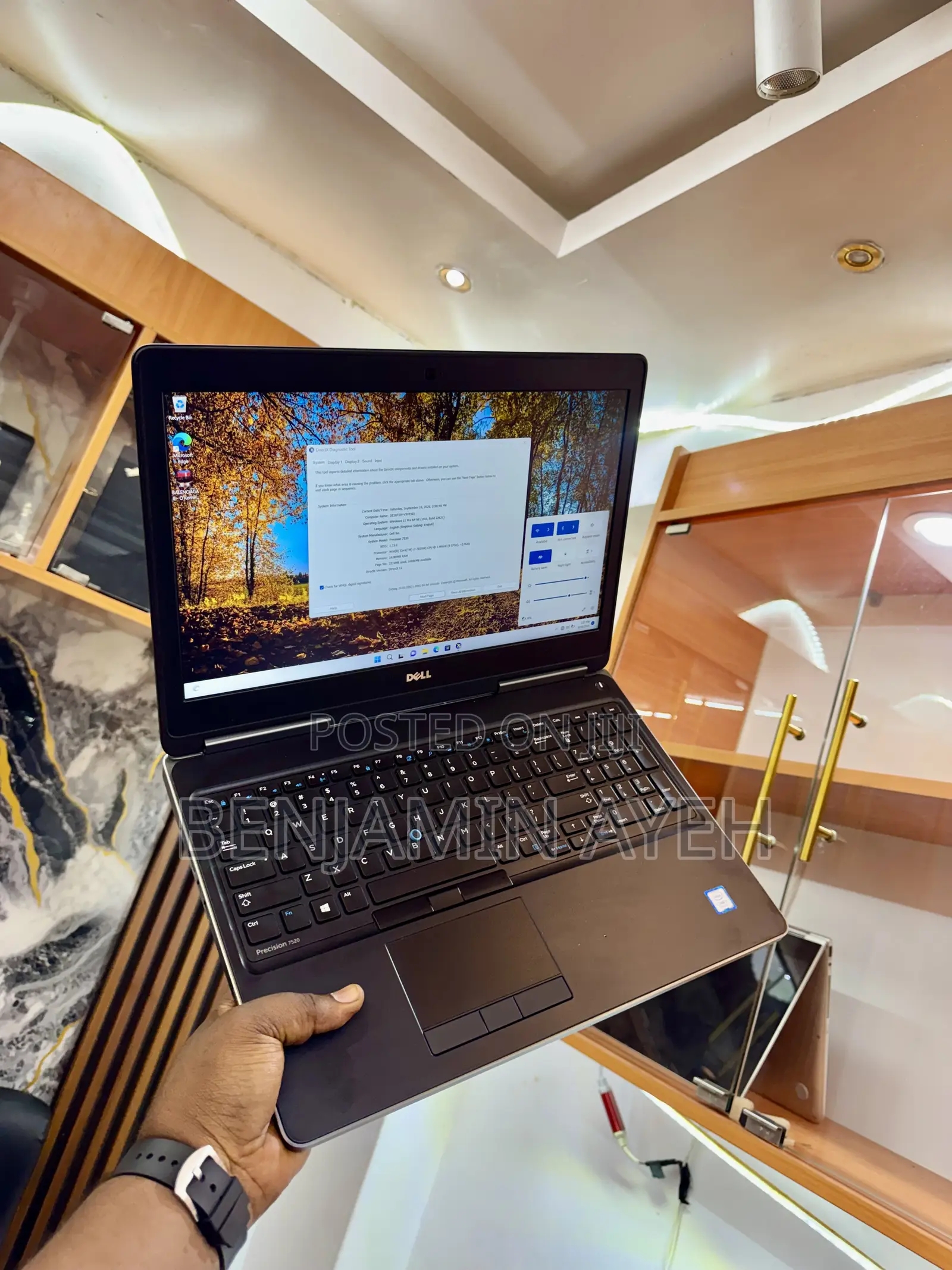 Laptop Dell Precision 7520 16GB Intel Core i7 SSD 256GB