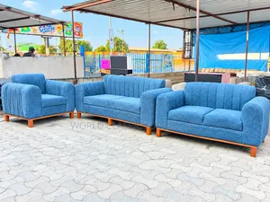 Modern Fluted Channel 3 + 2 + 1 Sofa Set