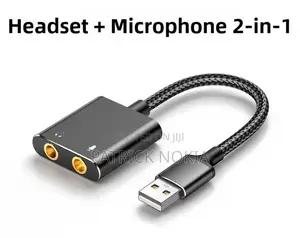 USB External Sound Card Audio Adapter - White
