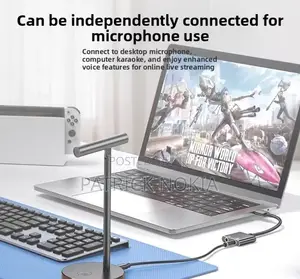 USB External Sound Card Audio Adapter - White